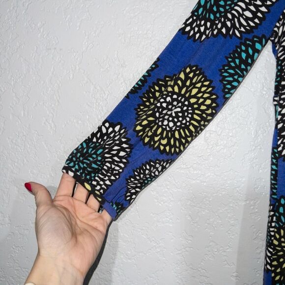 Boden Blue Abstract Flower Printed Y2K Tunic Dress Size 8 - Picture 4 of 6